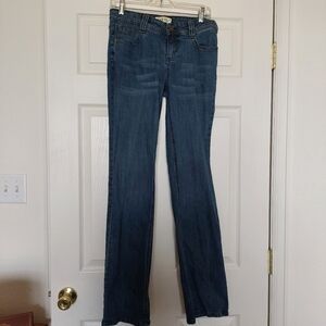 Ashleigh Trouble L.e.i. Jeans Straight Leg Embellished Embroidered Pockets...